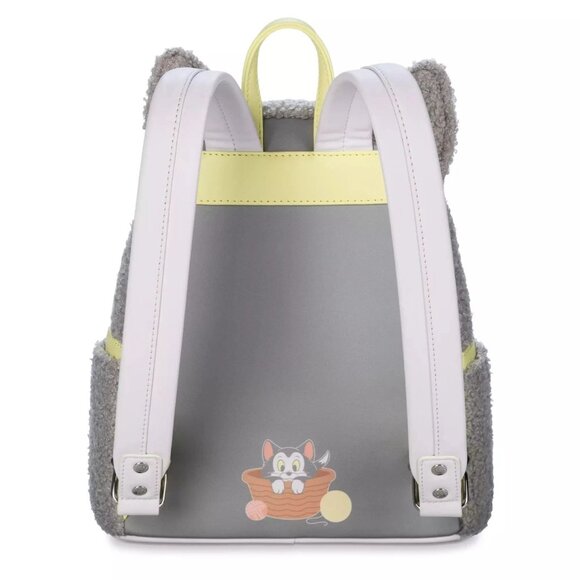 Loungefly Disney Parks Figaro Pinocchio Cat Pastel Mini Backpack Fuzzy NWT - Picture 2 of 9